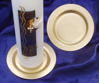Kerzenteller (gold)