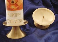 Scheibenleuchter (gold/mattiert)