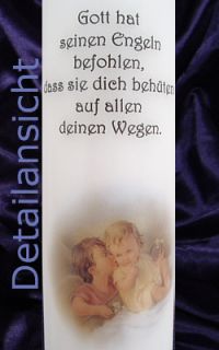 Taufkerze mit Taufspruch 
