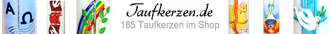 Taufkerzen.de - 185 Modelle zur Auswahl